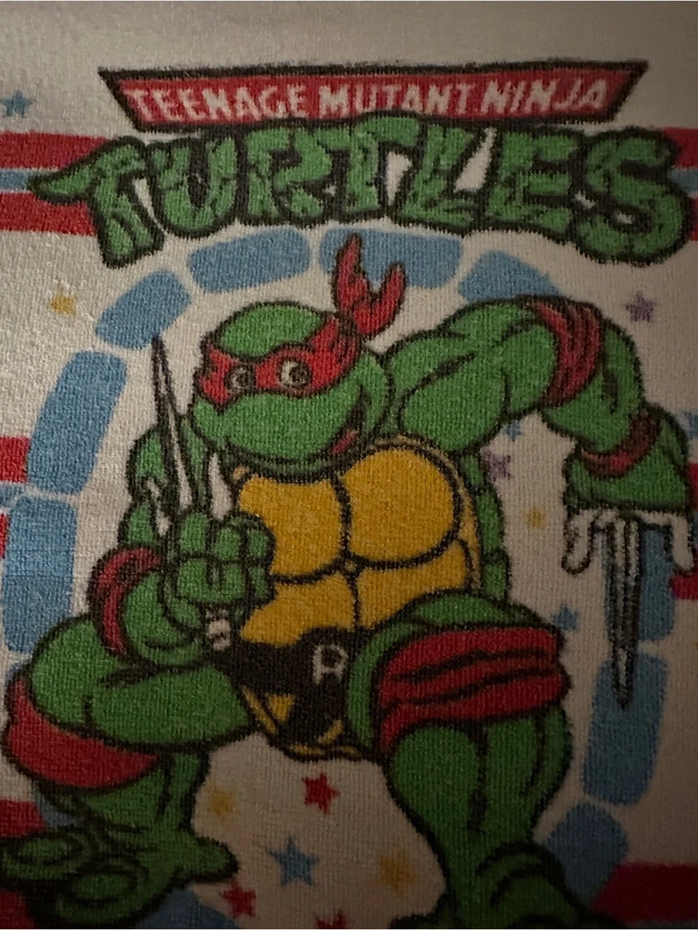 Teenage Mutant Ninja Turtles Graphic Bath Towel Vintage 1980’s